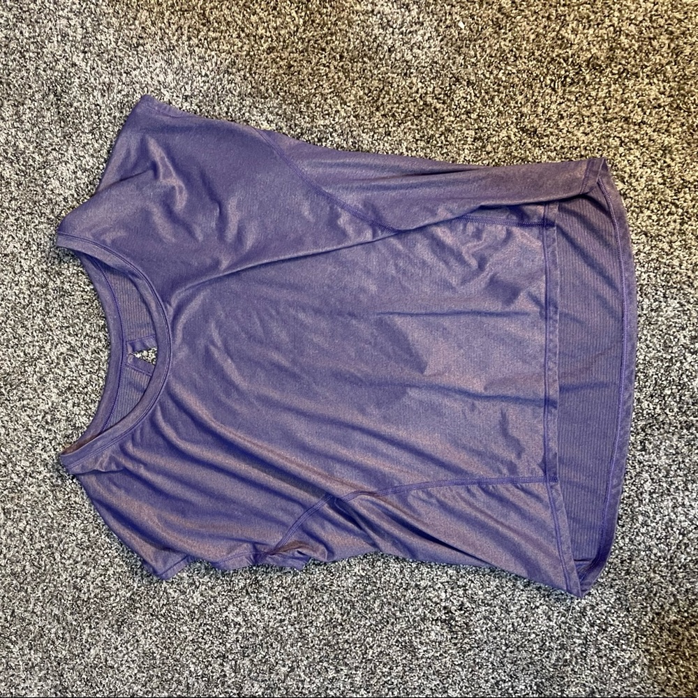 Lululemon purple sparkle short sleeve top